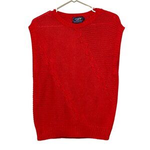 Vintage Haberdashery Collection by‎ Personal Sweater Vest L Red Grandmacore